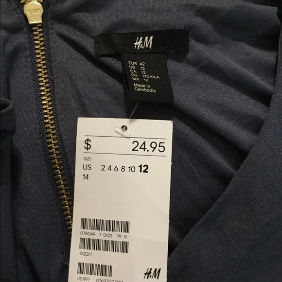 Navy/gray long sleeve dress from H&M with tags - Picture 3 of 3